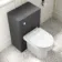 Capri Slate Grey Combination Vanity Basin and Miami Toilet 1050mm - Chrome Handles