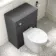 Capri Slate Grey Combination Vanity Basin and Austin Toilet 1350mm - Chrome Handles