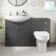 Capri Slate Grey Combination Vanity Basin and Miami Toilet 1350mm - Chrome Handles
