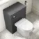 Capri Slate Grey Combination Vanity Basin and Miami Toilet 1350mm - Chrome Handles