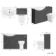 Capri Slate Grey Combination Vanity Basin and Miami Toilet 1350mm - Chrome Handles