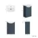 Capri Navy Blue Vanity with Semi Recessed Basin 550mm - Brushed Handles