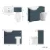 Capri Navy Blue Combination Vanity Basin and Austin Toilet 1150mm - Chrome Handles