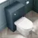 Capri Navy Blue Combination Vanity Basin and Miami Toilet 1150mm - Chrome Handles