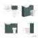 Capri Mystic Green Combination Vanity Basin and Miami Toilet 1050mm - Chrome Handles