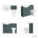 Capri Mystic Green Combination Vanity Basin and Miami Toilet 1150mm - Chrome Handles