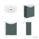 Capri Mystic Green Vanity with Semi Recessed Basin 750mm - Traditional Handles