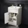 Milos Cotton White Basin Vanity 500mm - Brushed Handles