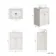 Milos Cotton White Vanity with Oval Basin 600mm - Brushed Handles