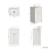 Milos Cotton White Vanity with Oval Basin 500mm - Chrome Handles