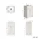 Milos Cotton White Vanity with Mesa Basin 500mm - Chrome Handles