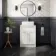 Milos Cotton White Vanity with Troy Basin 600mm - Chrome Handles