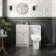 Milos Cotton White Combination Vanity Basin and Miami Toilet 1000mm - Chrome Handles