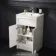 Milos Cotton White Combination Vanity Basin and Miami Toilet 1000mm - Chrome Handles