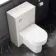 Milos Cotton White Combination Vanity Basin and Miami Toilet 1000mm - Chrome Handles