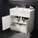 Milos Cotton White Combination Vanity Basin and Austin Toilet 1300mm - Chrome Handles