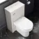 Milos Cotton White Combination Vanity Basin and Miami Toilet 1300mm - Chrome Handles