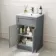 Milos Fog Grey Basin Vanity 500mm - Chrome Handles