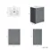 Milos Fog Grey Basin Vanity 600mm - Chrome Handles