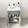 Milos Fog Grey Combination Vanity Basin and Austin Toilet 1000mm - Chrome Handles