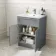Milos Fog Grey Combination Vanity Basin and Austin Toilet 1100mm - Chrome Handles