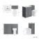 Milos Fog Grey Combination Vanity Basin and Austin Toilet 1100mm - Chrome Handles