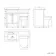 Milos Fog Grey Combination Vanity Basin and Miami Toilet 1100mm - Chrome Handles