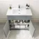 Milos Fog Grey Combination Vanity Basin and Miami Toilet 1300mm - Chrome Handles