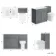 Milos Fog Grey Combination Vanity Basin and Miami Toilet 1300mm - Chrome Handles