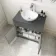 Milos Slate Grey Vanity with Oval Basin 800mm - Brushed Handles