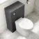 Milos Slate Grey Combination Vanity Basin and Austin Toilet 1000mm - Chrome Handles