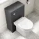 Milos Slate Grey Combination Vanity Basin and Miami Toilet 1100mm - Chrome Handles