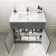 Milos Slate Grey Combination Vanity Basin and Miami Toilet 1300mm - Chrome Handles