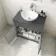 Milos Slate Grey Vanity with Oval Basin 800mm - Traditional Handles