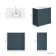Milos Navy Blue Basin Vanity 800mm - Brushed Handles