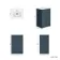 Milos Navy Blue Basin Vanity 500mm - Chrome Handles