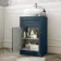 Milos Navy Blue Vanity with Mesa Basin 500mm - Chrome Handles
