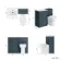 Milos Navy Blue Combination Vanity Basin and Austin Toilet 1000mm - Chrome Handles