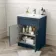 Milos Navy Blue Combination Vanity Basin and Austin Toilet 1100mm - Chrome Handles