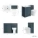 Milos Navy Blue Combination Vanity Basin and Miami Toilet 1100mm - Chrome Handles