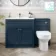 Milos Navy Blue Combination Vanity Basin and Miami Toilet 1300mm - Chrome Handles