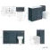 Milos Navy Blue Combination Vanity Basin and Miami Toilet 1300mm - Chrome Handles