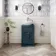 Milos Navy Blue Vanity with Oval Basin 500mm - Traditional Handles