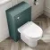 Milos Mystic Green Combination Vanity Basin and Miami Toilet 1100mm - Chrome Handles