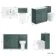 Milos Mystic Green Combination Vanity Basin and Miami Toilet 1300mm - Chrome Handles