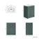Milos Mystic Green Basin Vanity 600mm - Traditional Handles