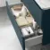 Corsica Inky Blue Wall Hung Drawer Vanity with Marble Top & Curved Counter Top Basin 800mm