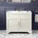 Lucia Chalk White Basin Vanity 1030mm - Brass Knurled Handles
