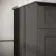 Lucia Graphite Grey Vanity with Marble Top & Curved Counter Top Basin 1030mm - Brass Knurled Handles