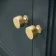 Lucia Inky Blue Basin Vanity 1030mm - Brushed Brass Accents